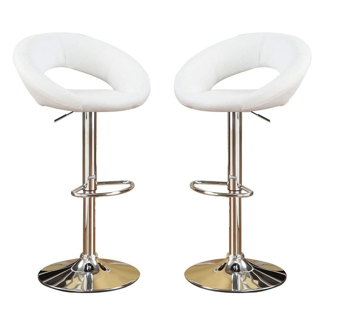 Donut Adjustable Stool - White Set of 2
