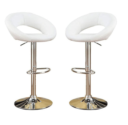 Donut Adjustable Stool - White Set of 2