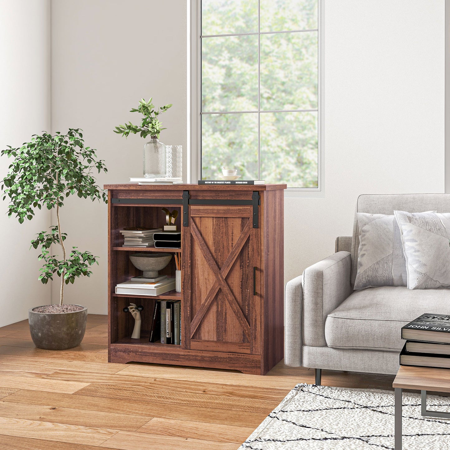 Arredo Farmhouse Sideboard Buffet - Brown