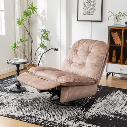 Tate Swivel Gliding Rocking Chair - Light Brown