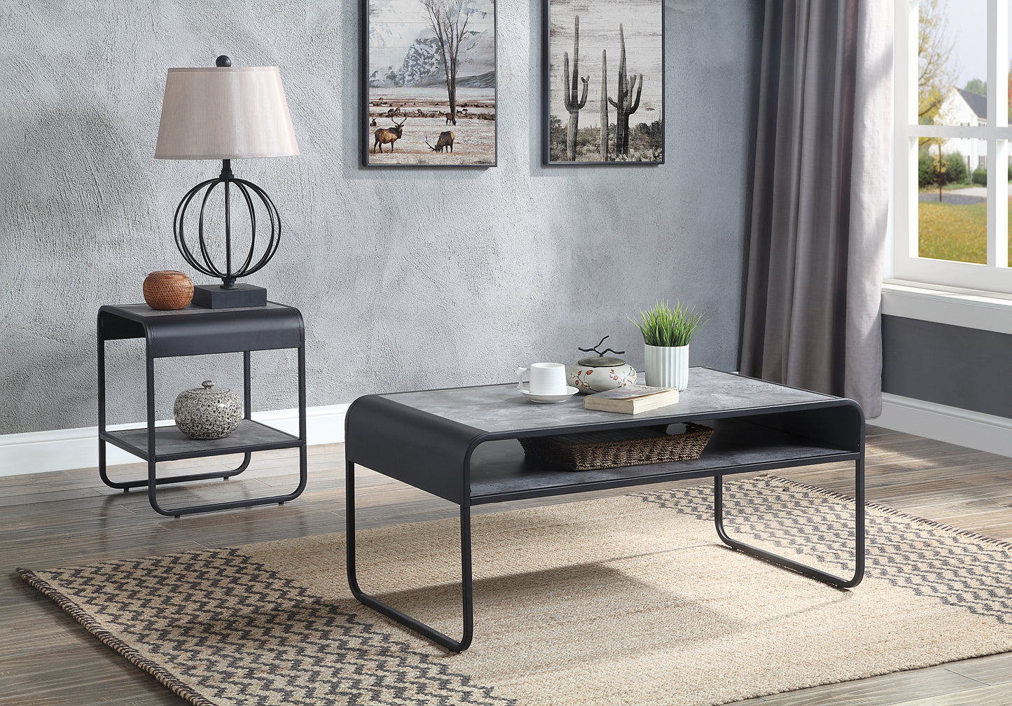 Ava Graystone Coffee Table - Gray