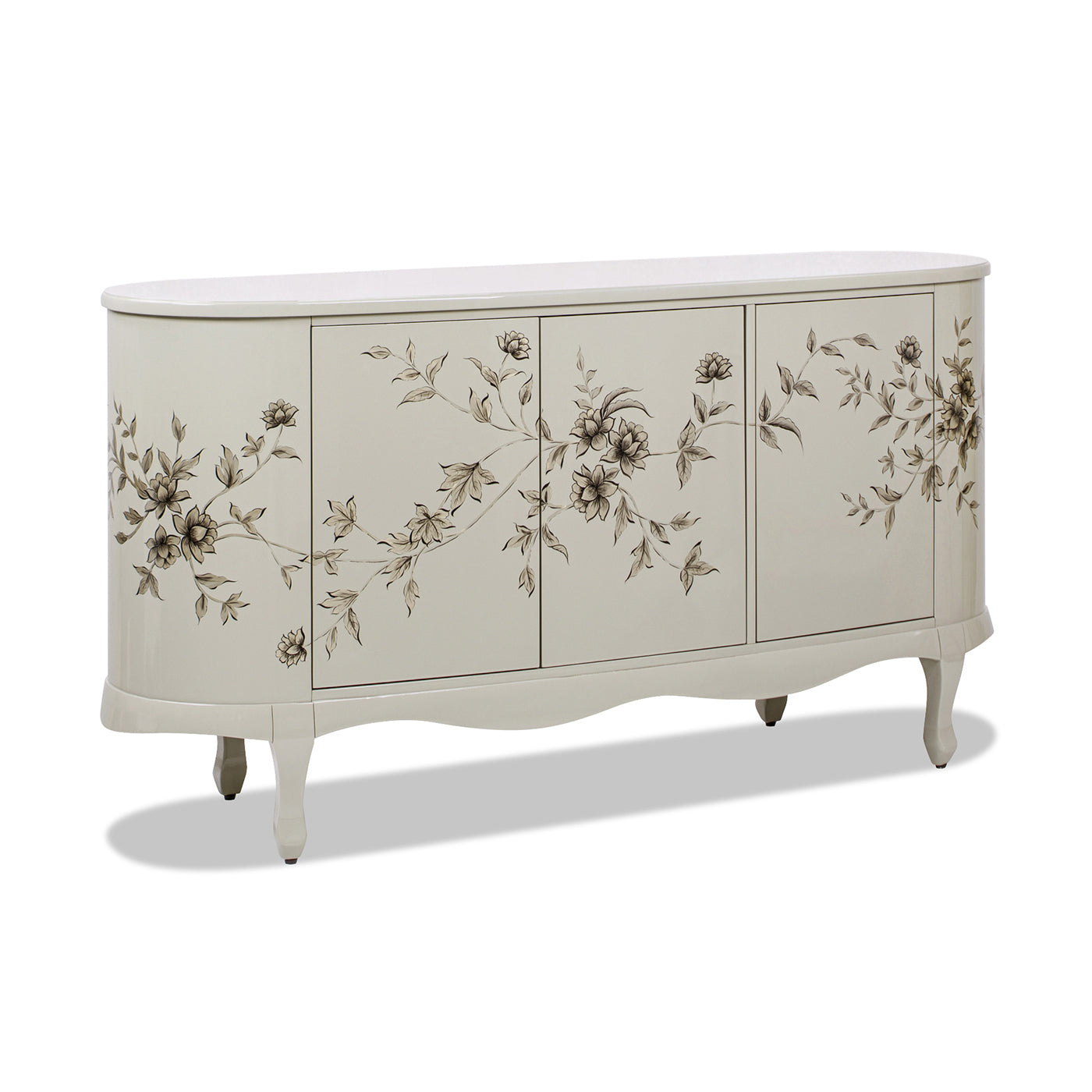 Florence Hand Painted Lacquered Credenza