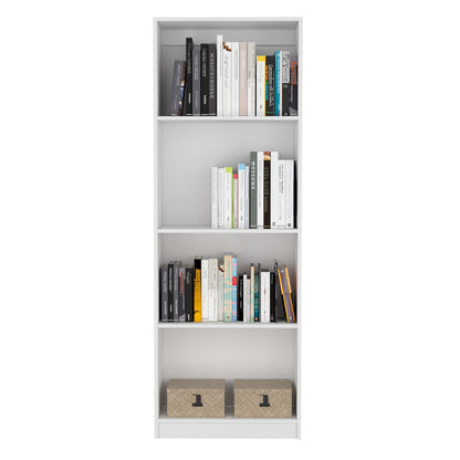Abo Bookcase Cabinet with 4-Shelf - White