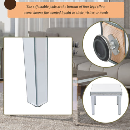 Mirrora Glass Mirrored Coffee Table