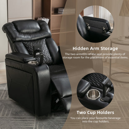 Comfort Max 270 Degree Swivel Power Recliner - Black