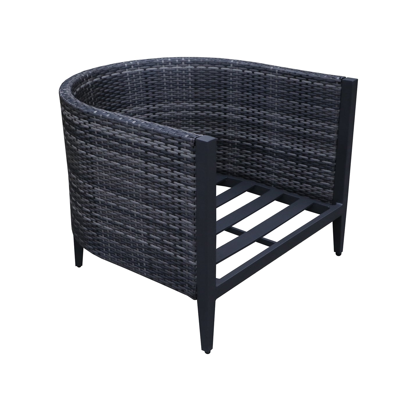 Gabar Outdoor Wicker Sofa Chair with Cushion (Set of 2)