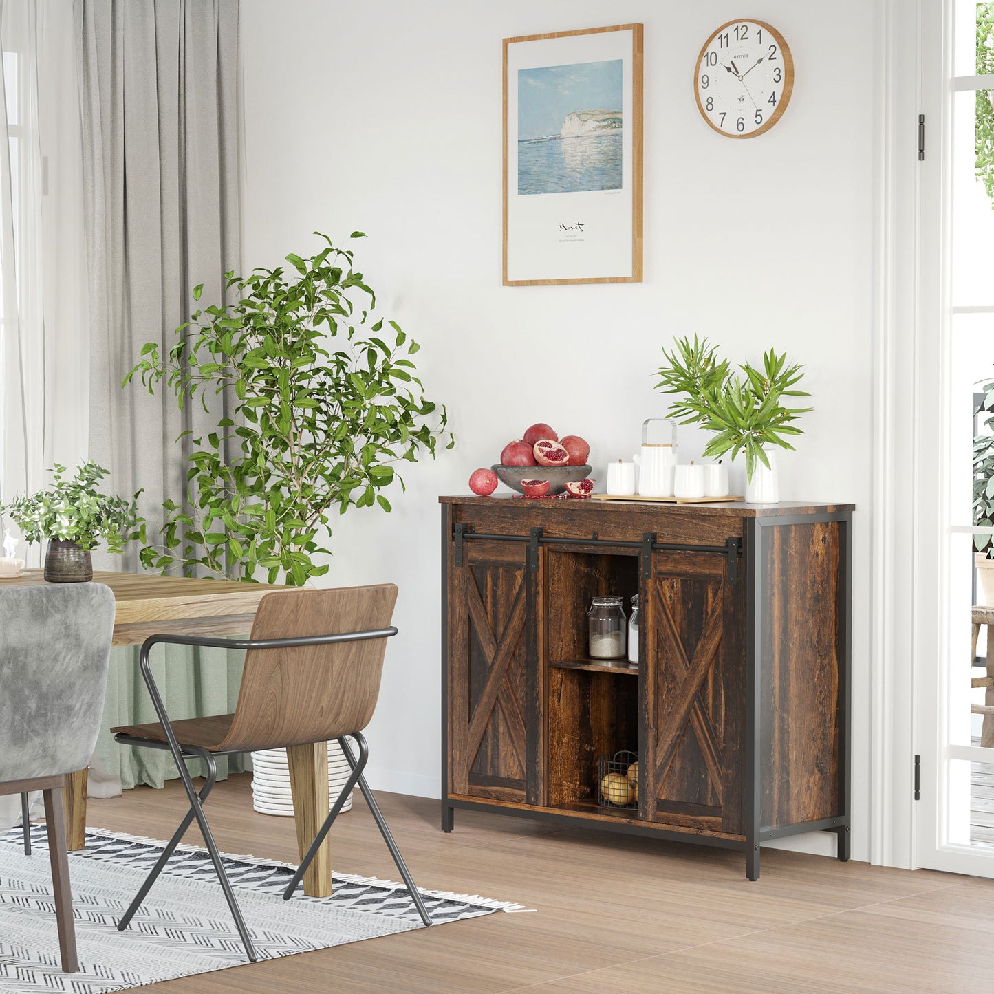Decora Industrial Sideboard Buffet Cabinet