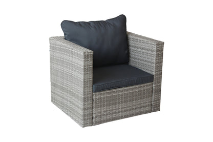 Durham 4 Pc Outdoor Patio Sectional Sofa Set - Gray