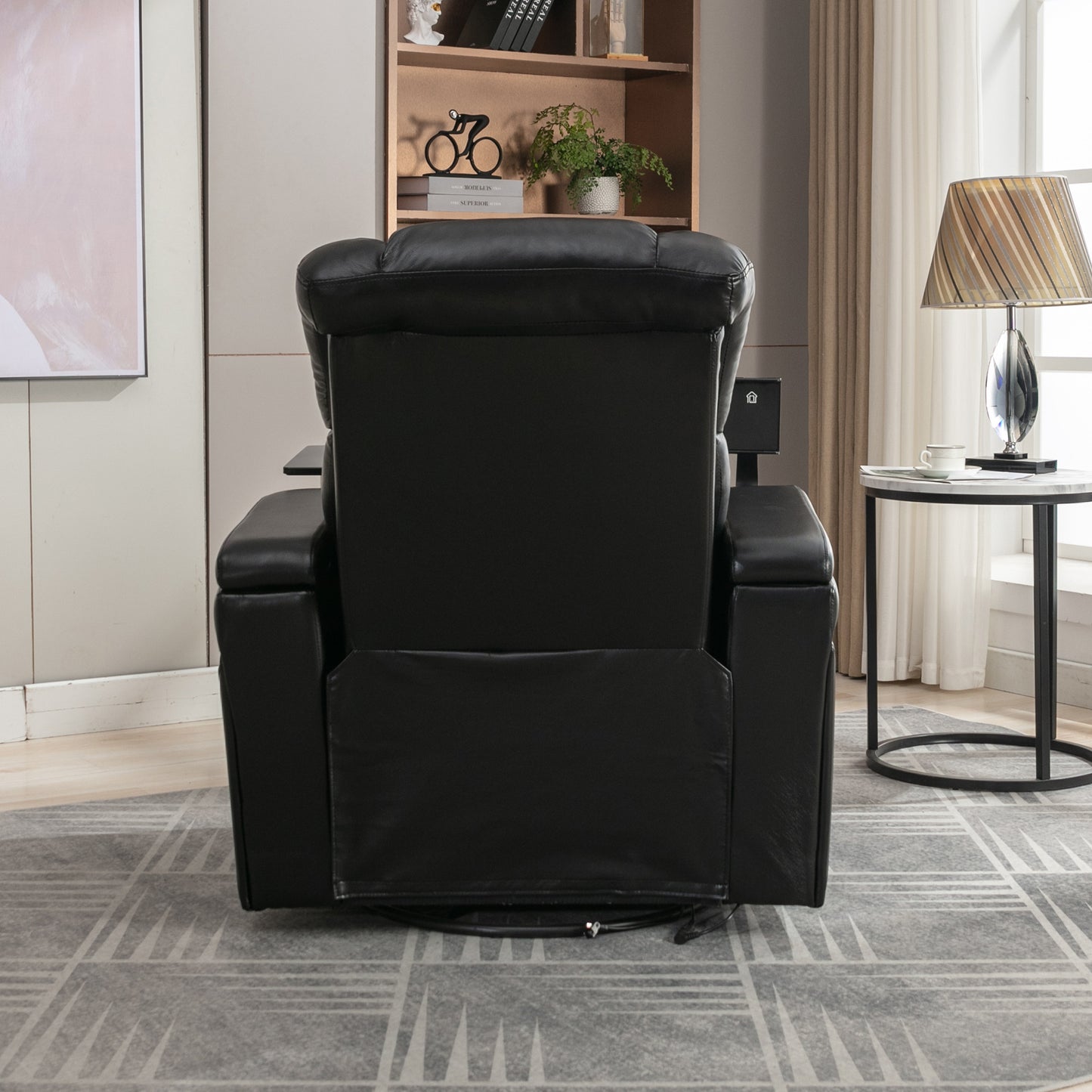 Comfort Max 270 Degree Swivel Power Recliner - Black