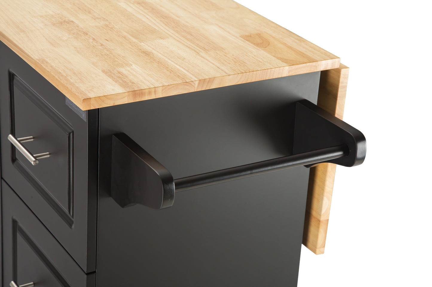 Marvel Kitchen Island & Kitchen Cart  - - Black