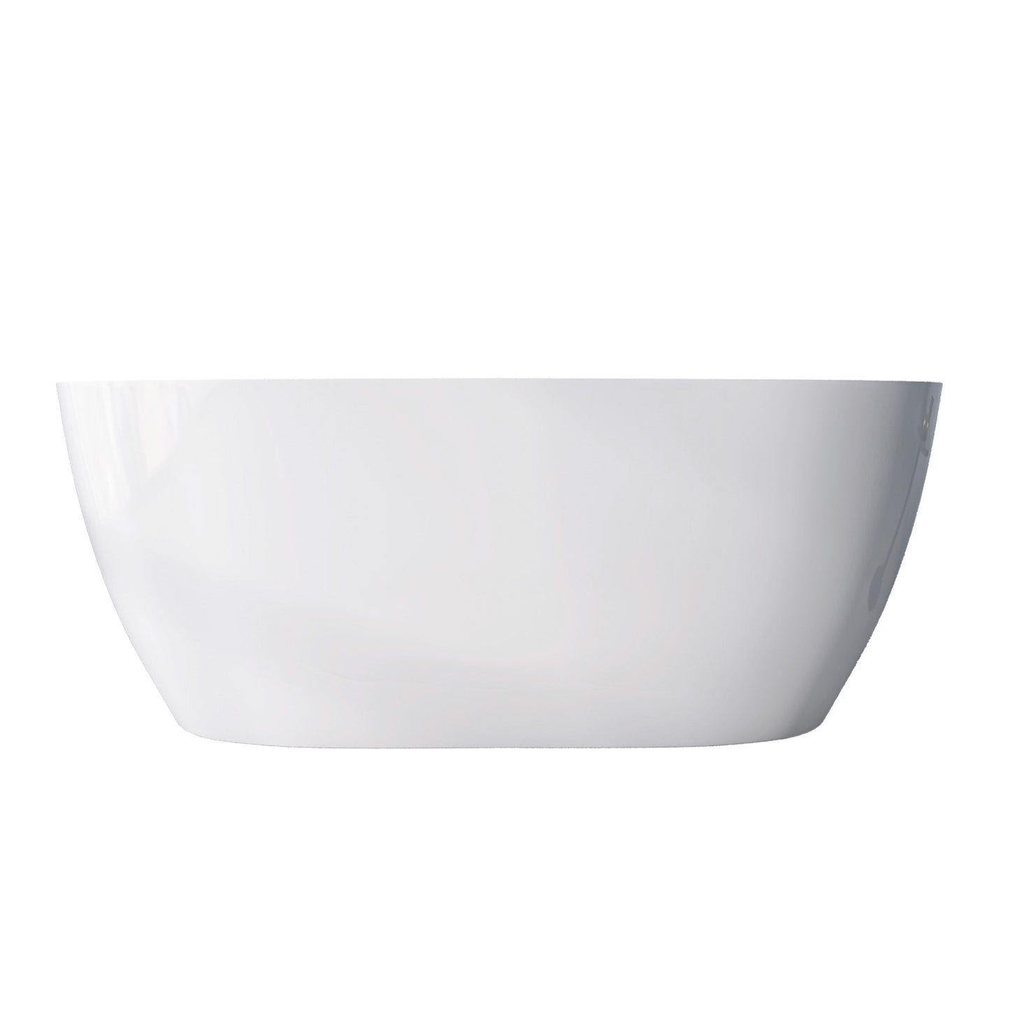 Nuvo 59" Acrylic Free Standing Oval Shape Soaking Tub - Gloss White