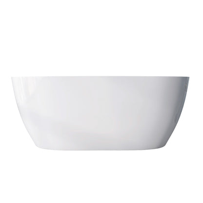 Nuvo 59" Acrylic Free Standing Oval Shape Soaking Tub - Gloss White