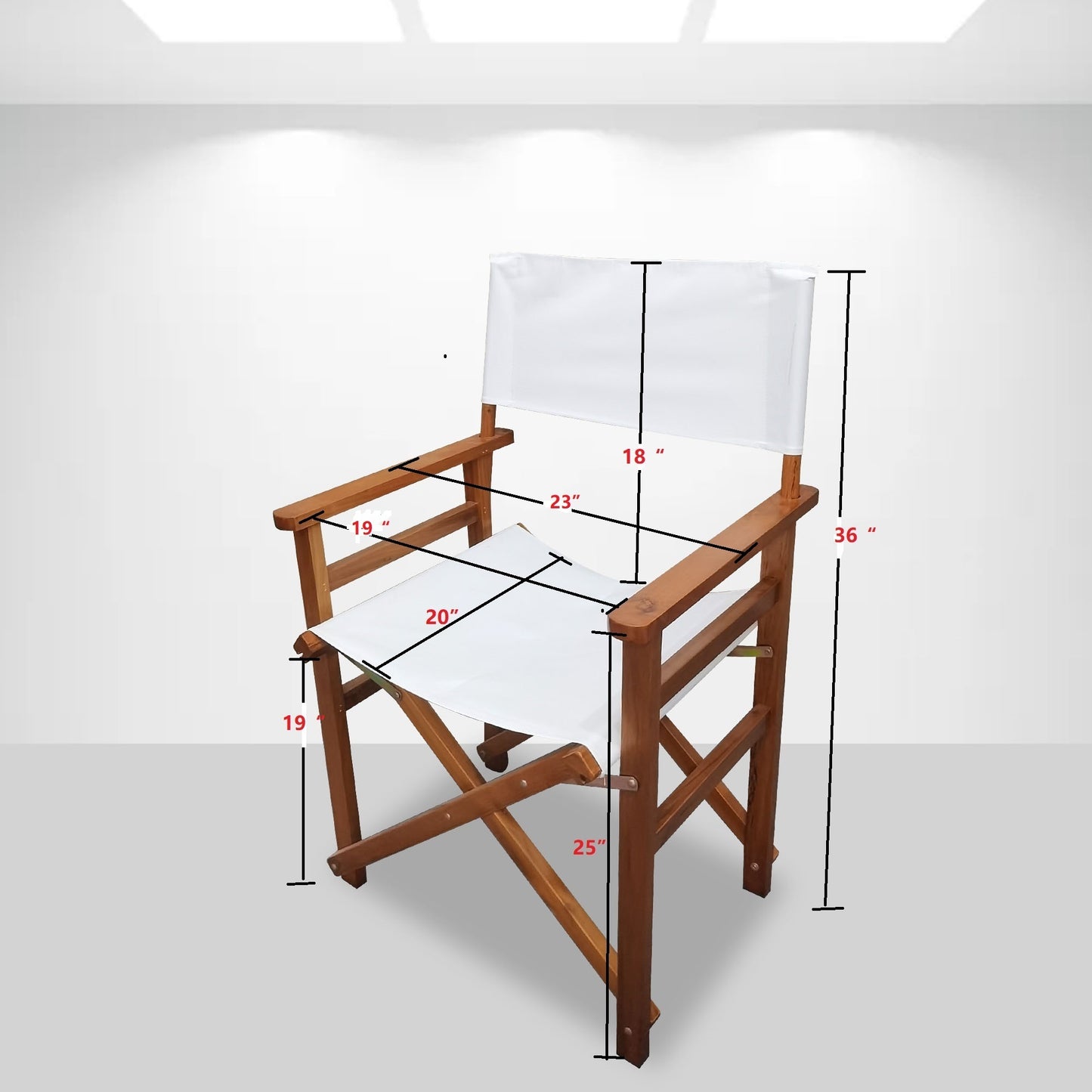 Nana Wooden Folding Director Chair - White