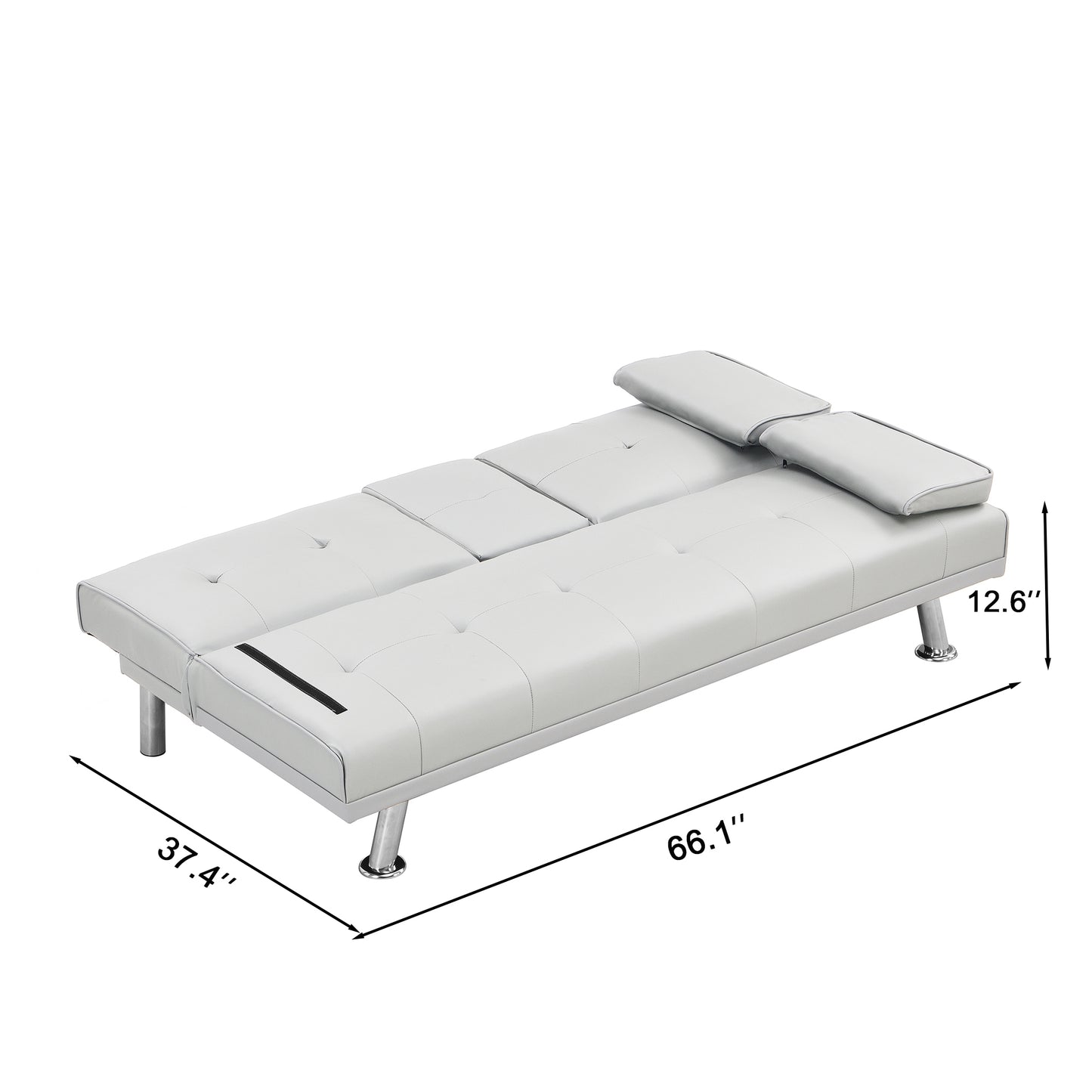 Devo Convertible Sofa Bed  - White