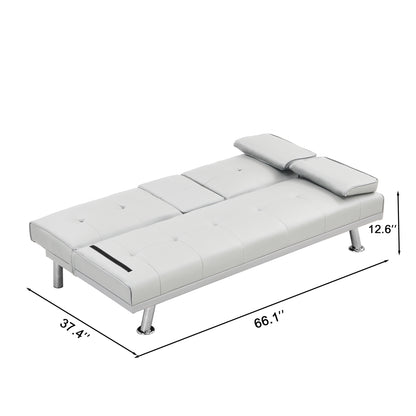 Devo Convertible Sofa Bed  - White