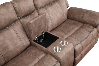 Dollum Velvet Sectional Sofa - Chocolate