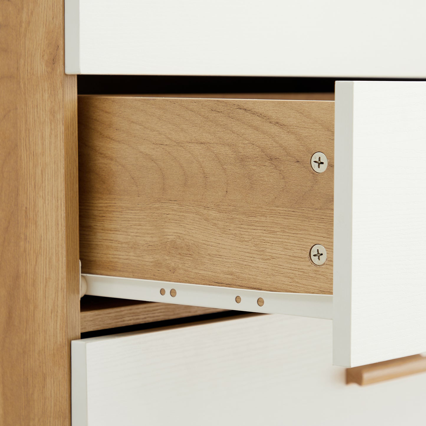 Olson Drawer Dresser Cabinet - White Oak