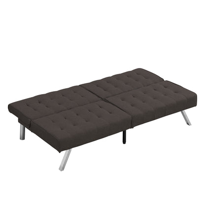 Fuji Convertible Sofa Bed WStainless Leg - Espresso