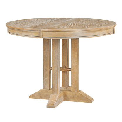 Alba 5pc Dining Set Extendable Table 4x Side Chairs - Natural