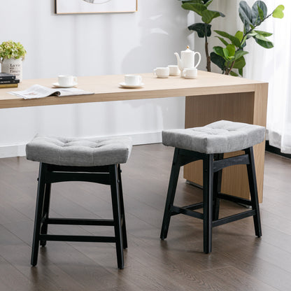 Farmhouse Counter Stools Height 25" -  Gray Set of 2