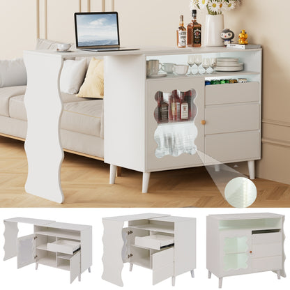 Pippa L-Shaped Modern Farmhouse Sideboard Buffet