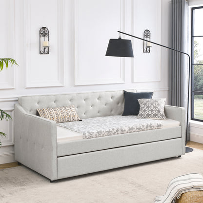 Hana Twin Size Daybed with Twin Size Trundle - Beige