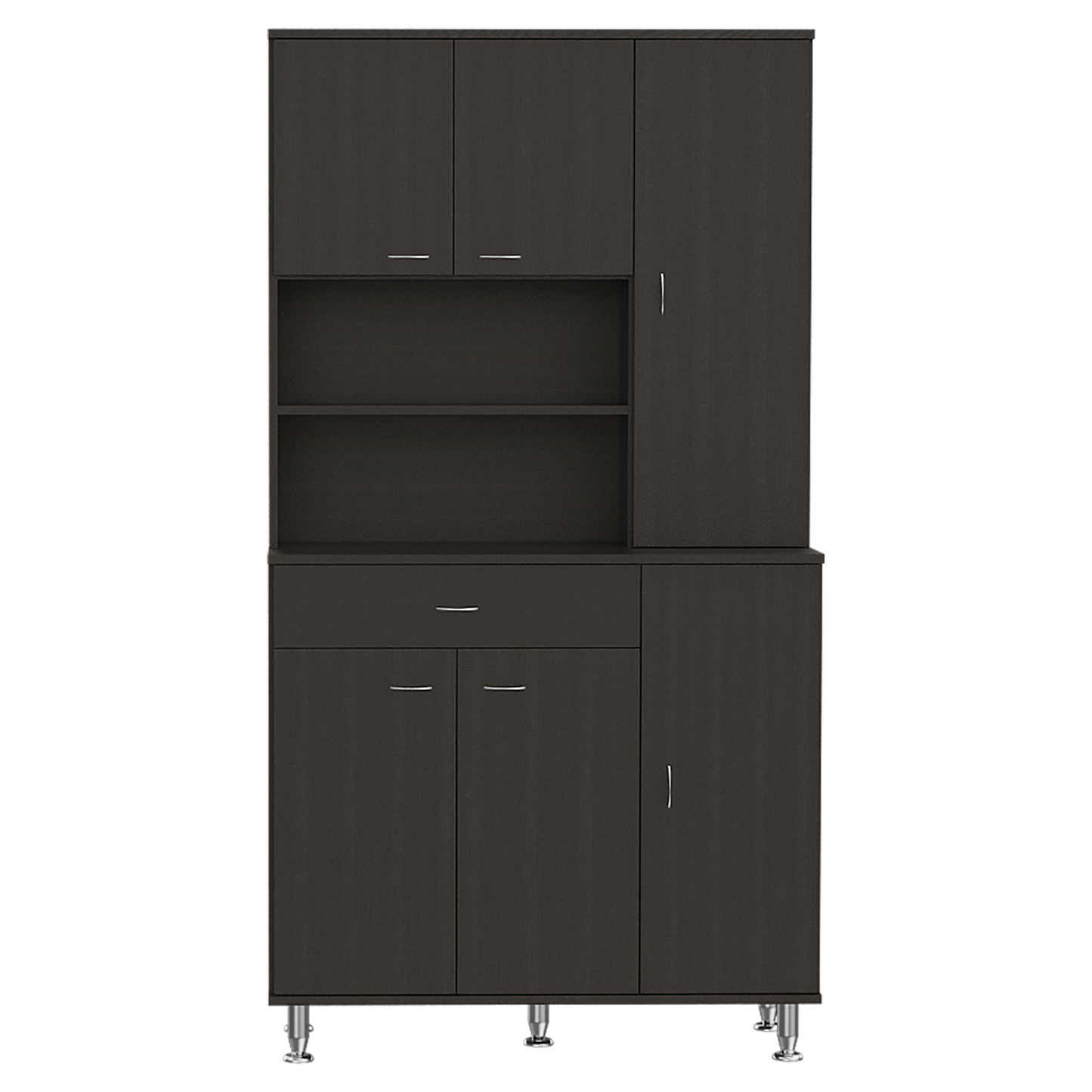 Della Kitchen Pantry  Cabinets - Black