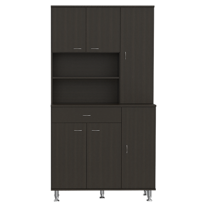 Della Kitchen Pantry  Cabinets - Black