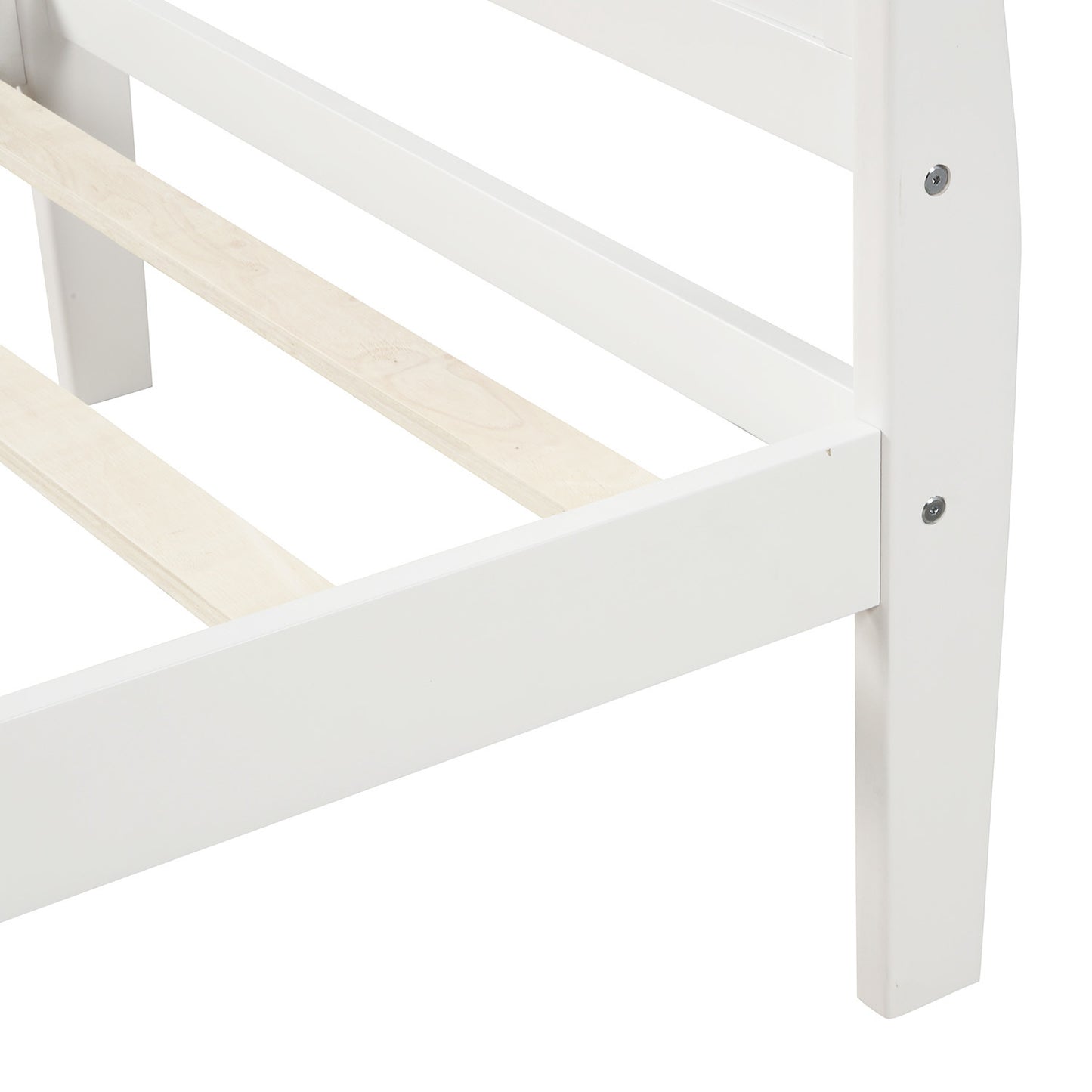 Urban Fusion Twin Size Wood Platform Bed - White