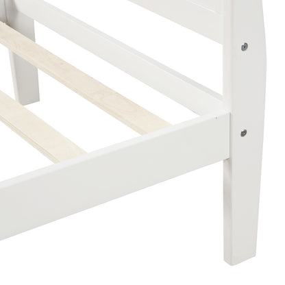 Urban Fusion Twin Size Wood Platform Bed - White