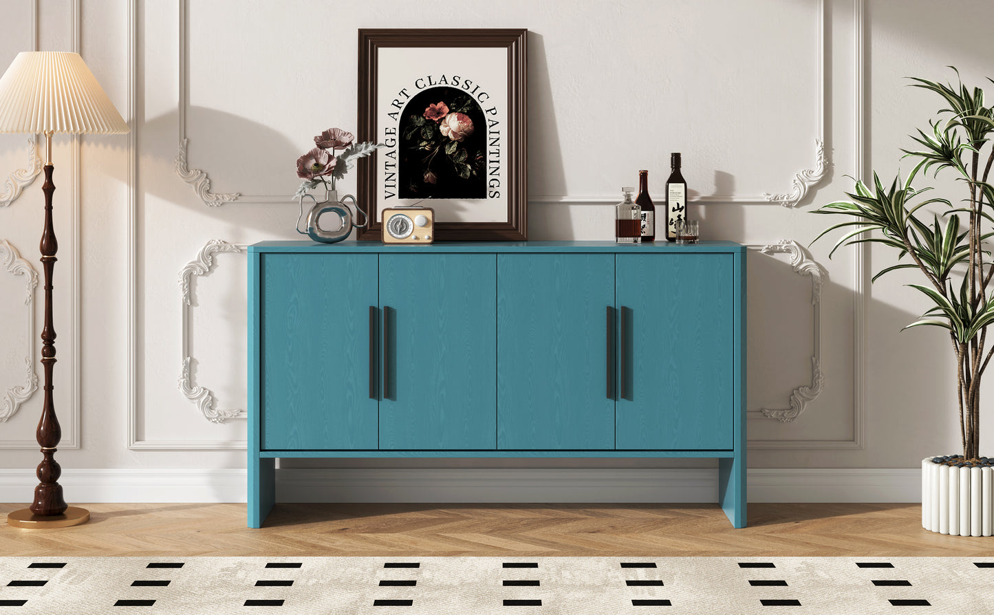 Miya Retro Sideboard Buffet - Teal