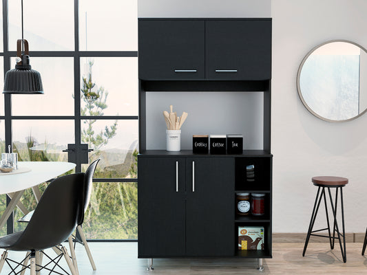 Bayshore 3-Shelf Pantry Cabinet - Black