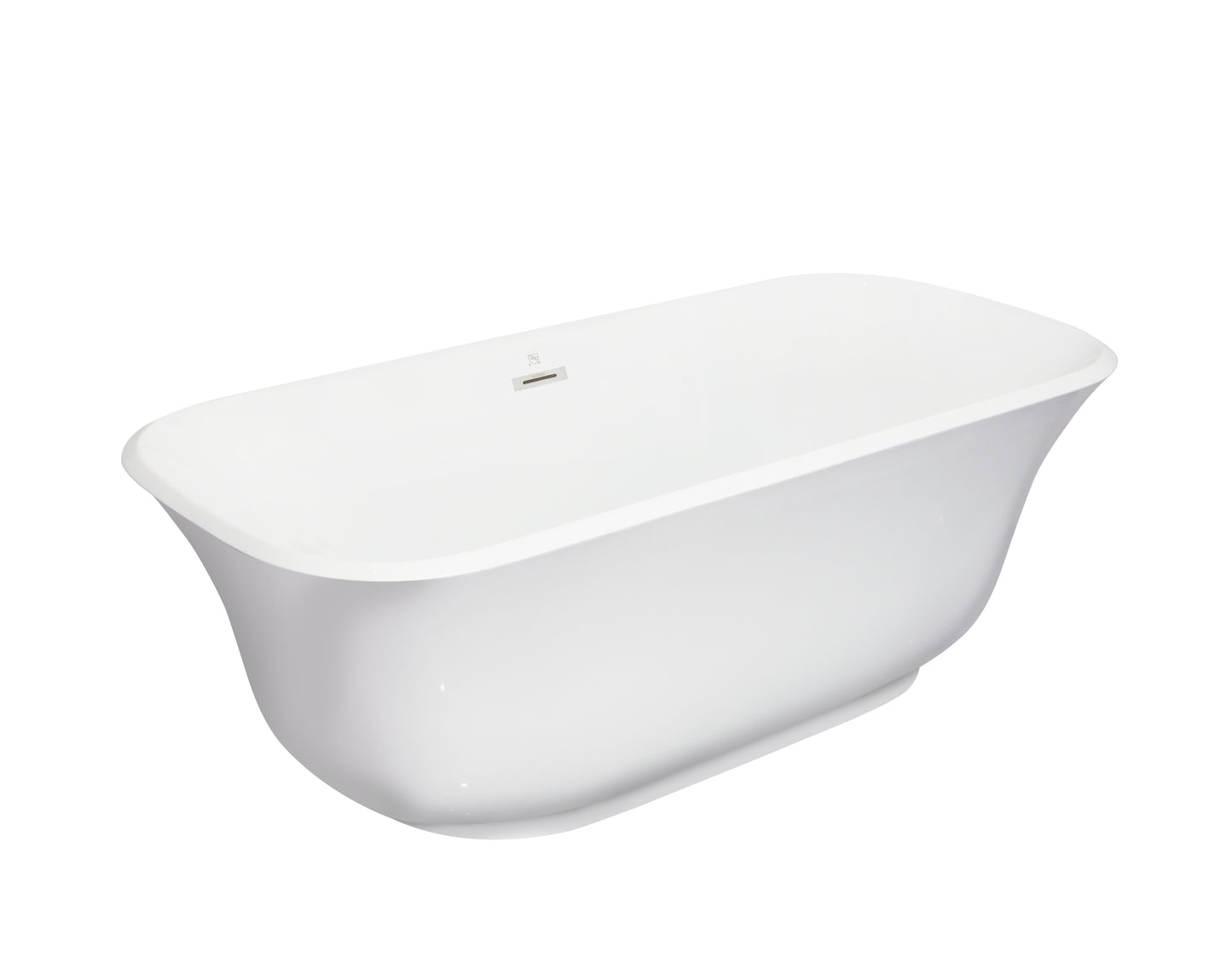 Hydra Acrylic Alcove Freestanding Soaking Bathtub - White