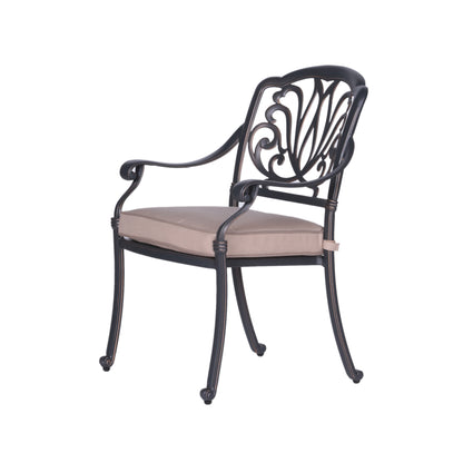 Savanna Patio Outdoor Aluminum Dining Armchair  (Set of 2) - Desert Sand