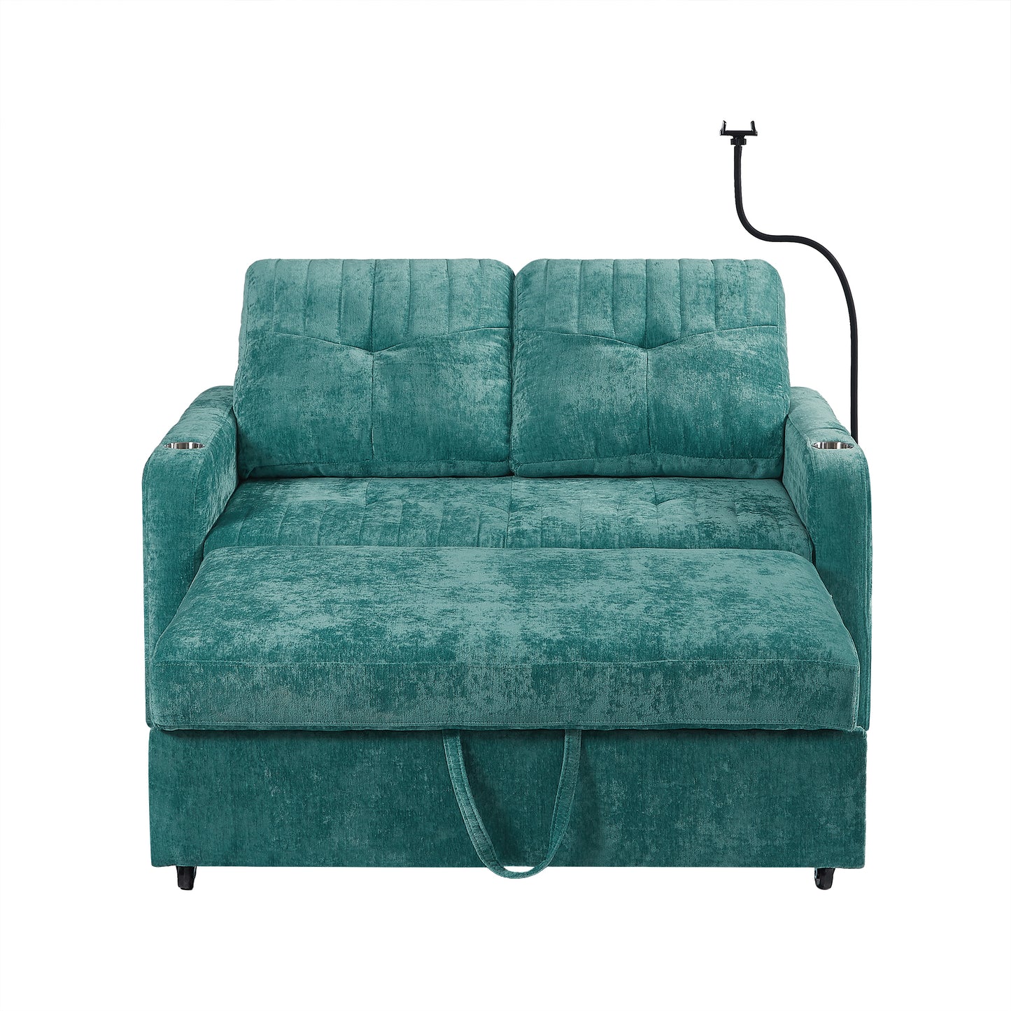 Rita Loveseat Pull-out Sofa Bed with Adjustable Backrest - Teal