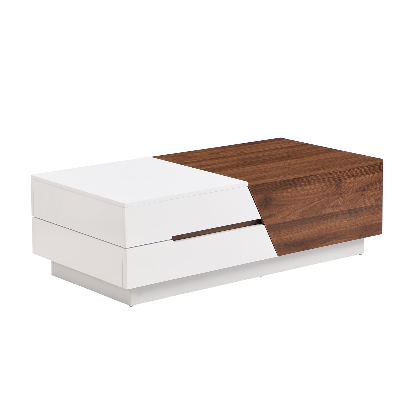 Duo Max Coffee Table - White&Walnut