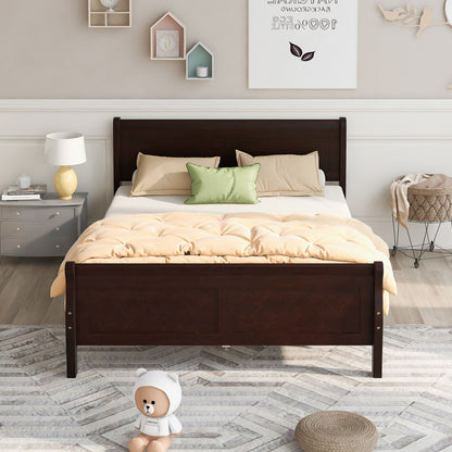 Urban Fusion Queen Size Wood Platform Bed - Espresso