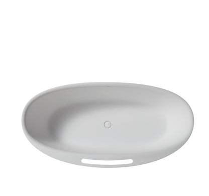 Rossi Solid Surface Freestanding Bathtub - White