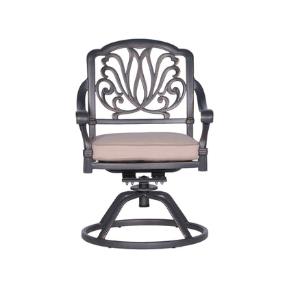 Savanna Patio Outdoor Aluminum Swivel Rocker Chairs (Set of 2) - Desert Sand