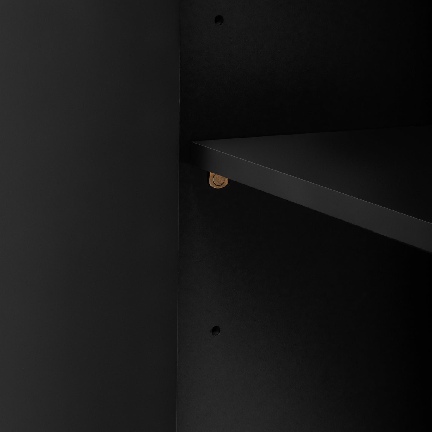 Honeycomb Patterned Doors Sideboard Buffet - Black