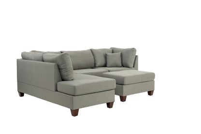 Kapo 3 Pcs Sectional Sofa Set - Gray