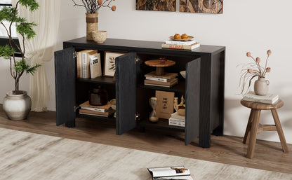 Cruz 4-door Sideboard - Black