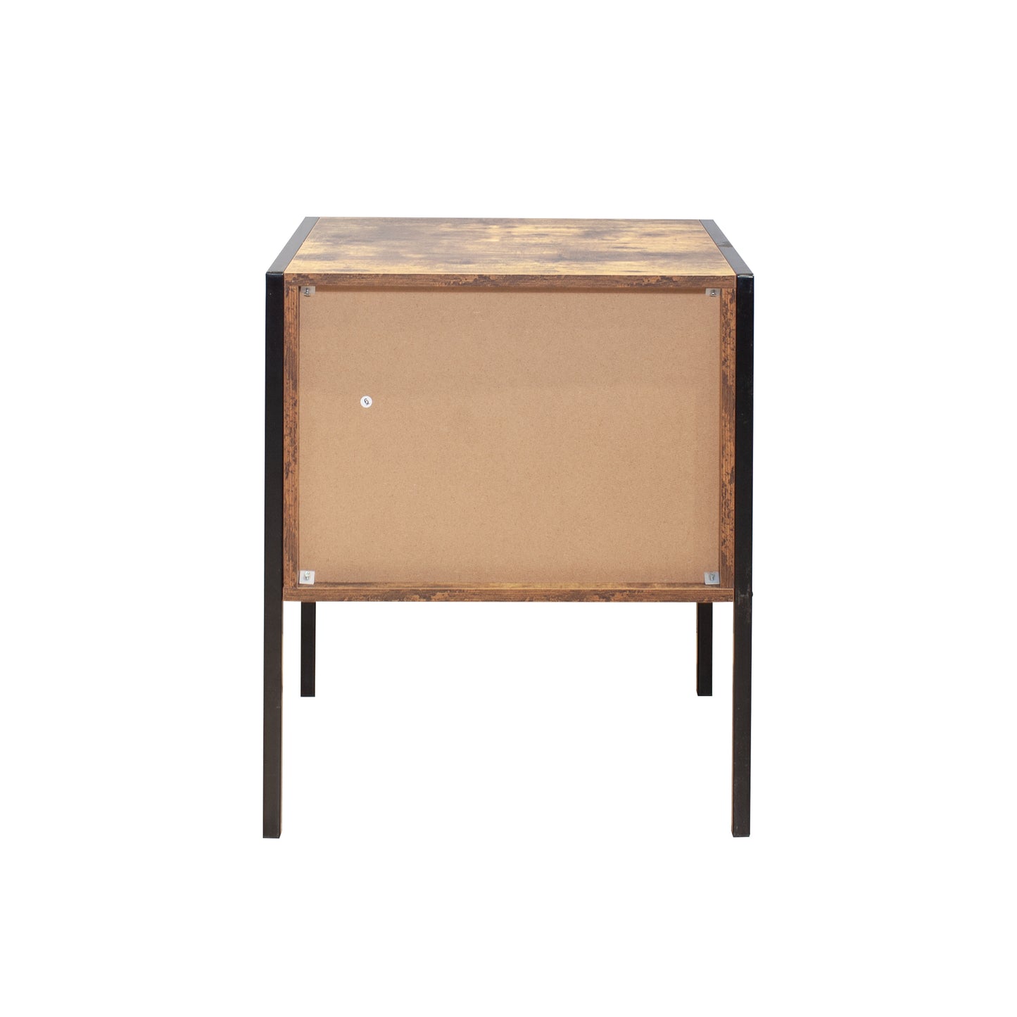 Barn Industrial Style Nightstand ( Set of 2) - Rustic Brown