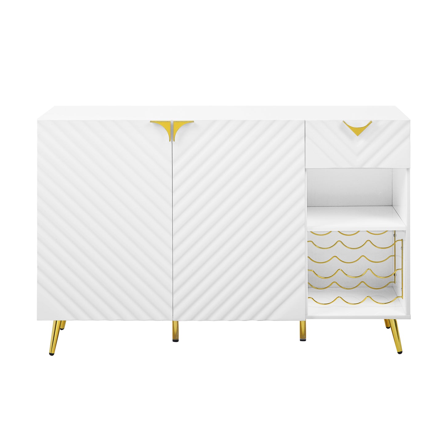 Gaines High Gloss Finish Sideboard Buffet - White