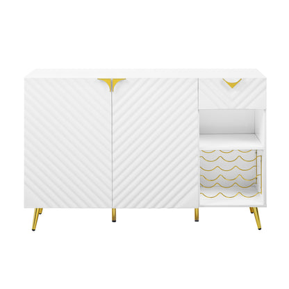 Gaines High Gloss Finish Sideboard Buffet - White