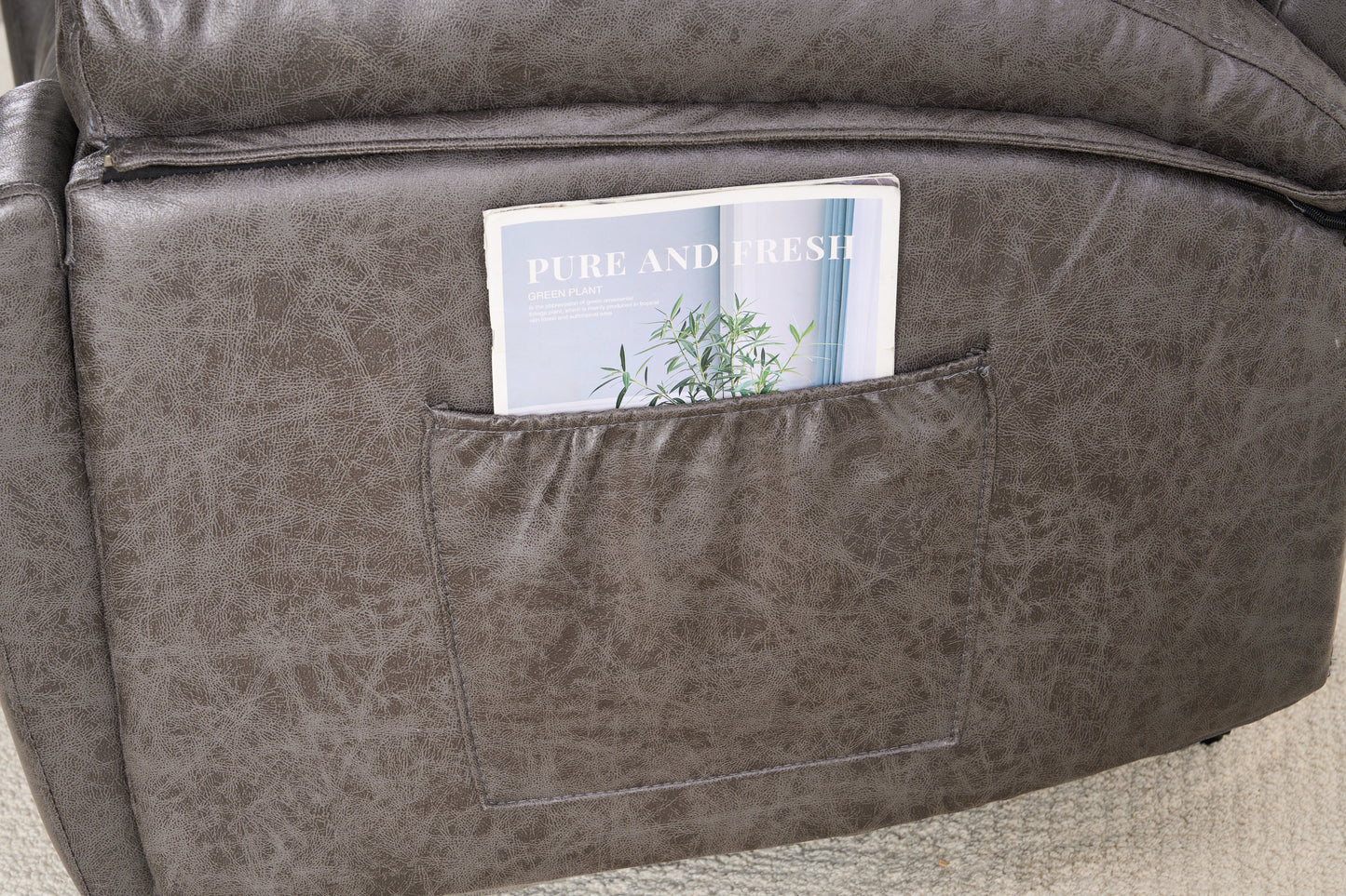 Rocha Power Lift Recliner Chair with Massage - Gray
