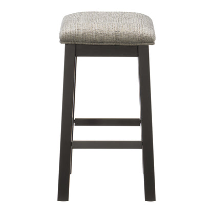Fabric Padded Seat Counter Height Stool - Gray Set of 2