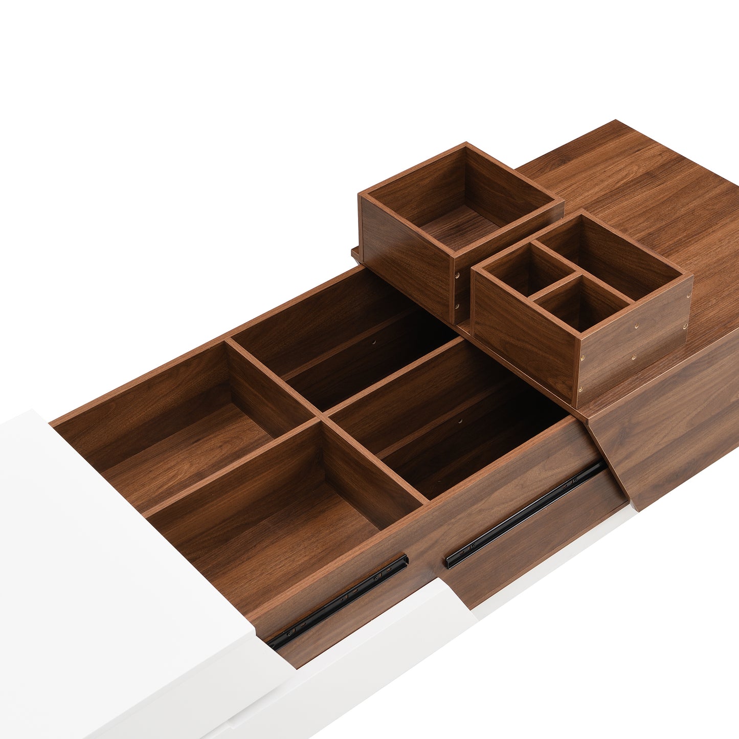 Duo Max Coffee Table - White&Walnut