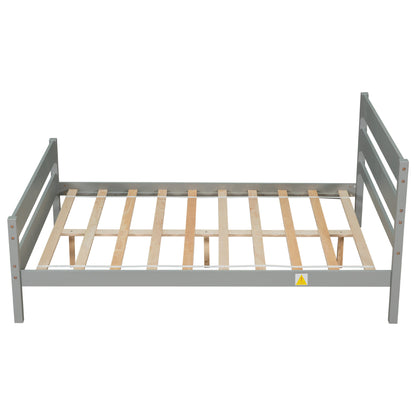 Saba Full Size Platform Bed Frame - Gray
