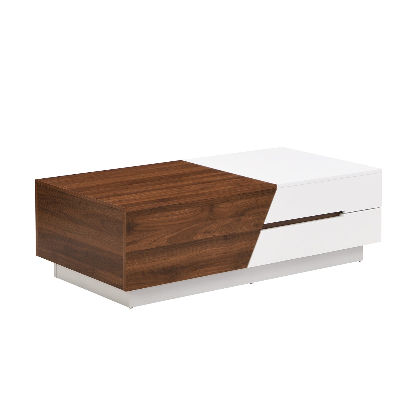 Duo Max Coffee Table - White&Walnut